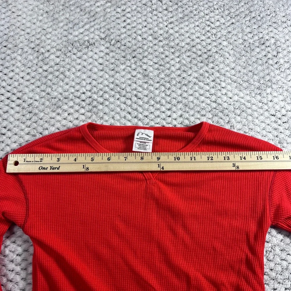Art Class Red Waffle Knit Sleepwear Pajama Set Top Shorts Flame Resistant XS 4/5